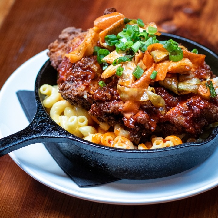 Korean BBQ Fried Chicken Mac & Cheese