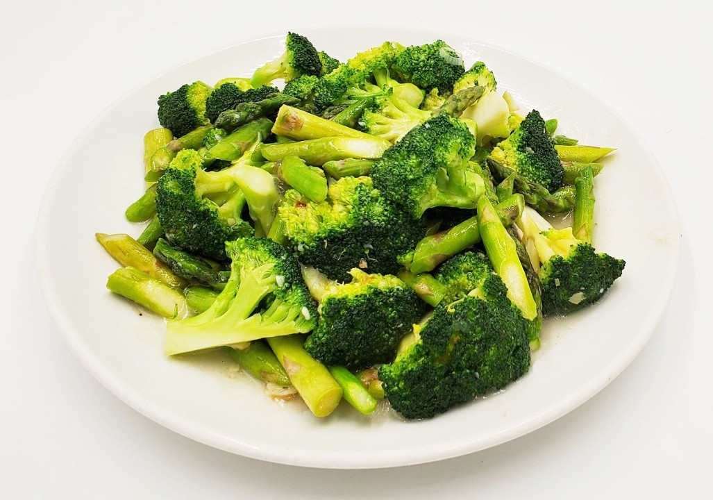 Stir Fried Asparagus & Broccoli 芥蓝炒芦笋