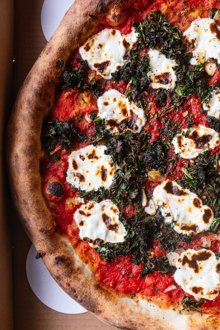 GRILLED KALE & RICOTTA PIZZA