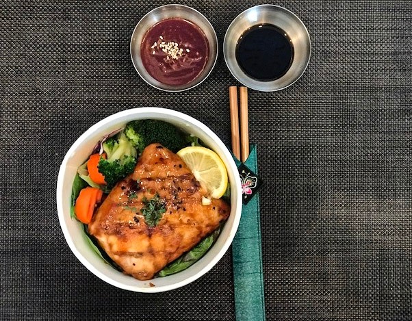 Bowl, Glazed Salmon