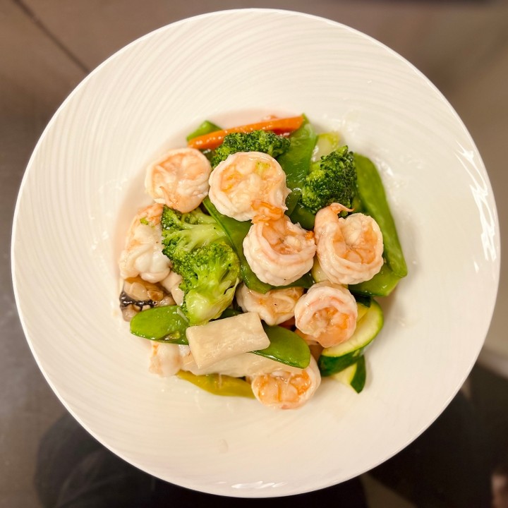 Shrimp & Mixed Vegetables 杂菜虾