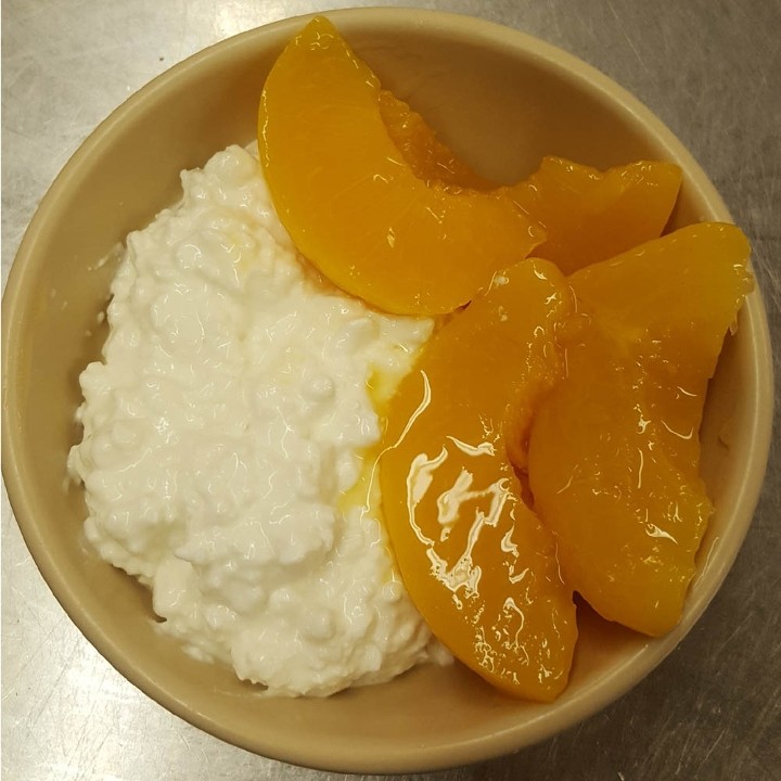 Peaches and Cottage Cheese