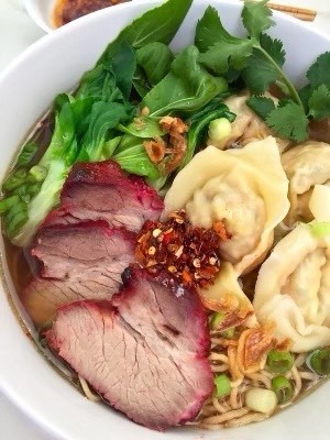 54. Wonton and BBQ Egg Noodle Soup