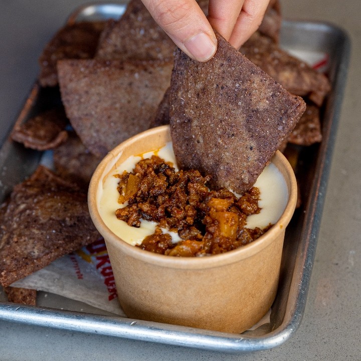 Puff Chips w/ Queso & Chorizo