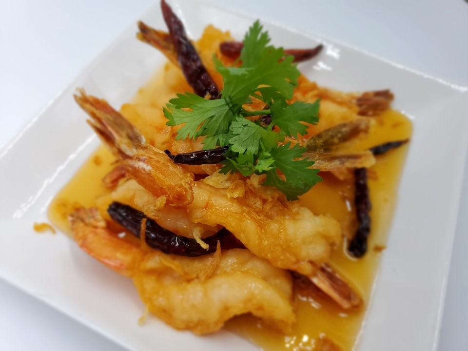 Fried Shrimps with Tamarind Sauce