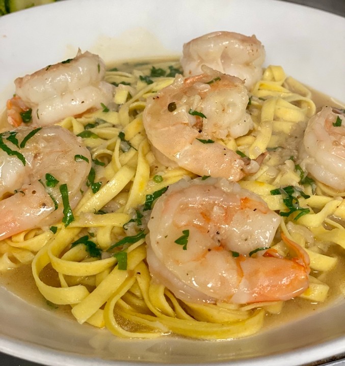 TAGLIOLINI WITH SHRIMP