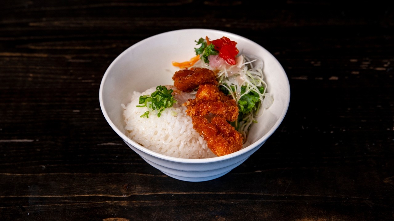 Panko Shrimp Rice Bowl
