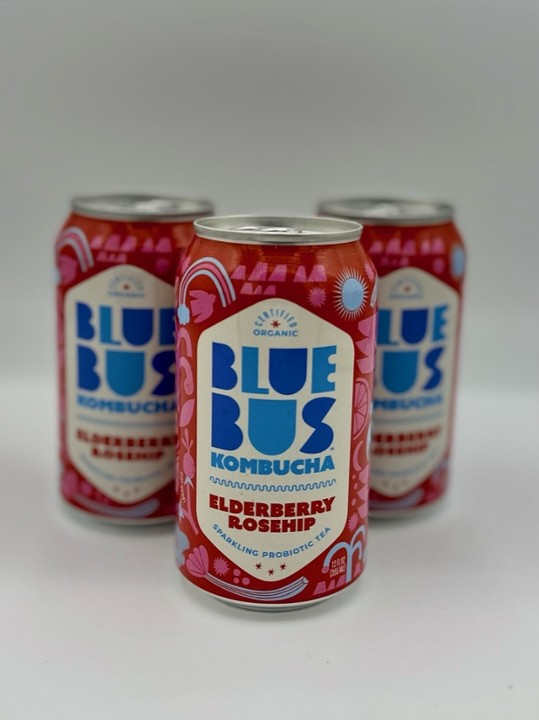 Blue Bus Kombucha - Elderberry Rosehip (12 oz)