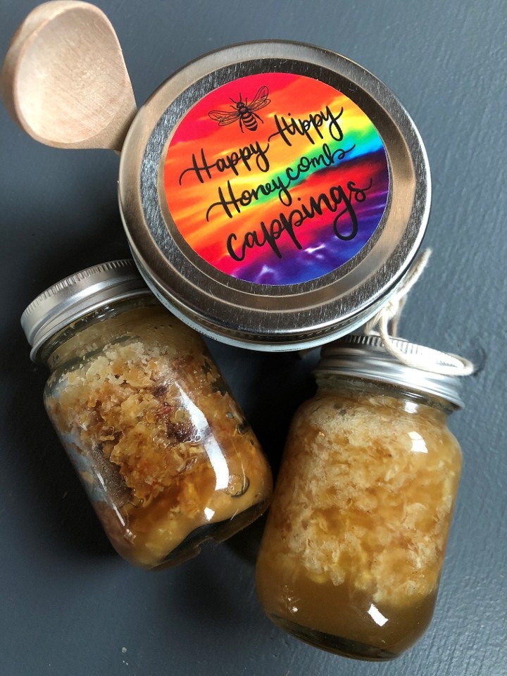 Happy Hippy Honeycomb Cappings (3 oz)
