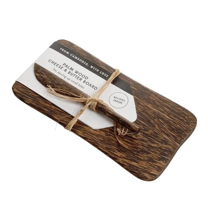 10,000 Villages - Palm Wood Cheese & Butter Board