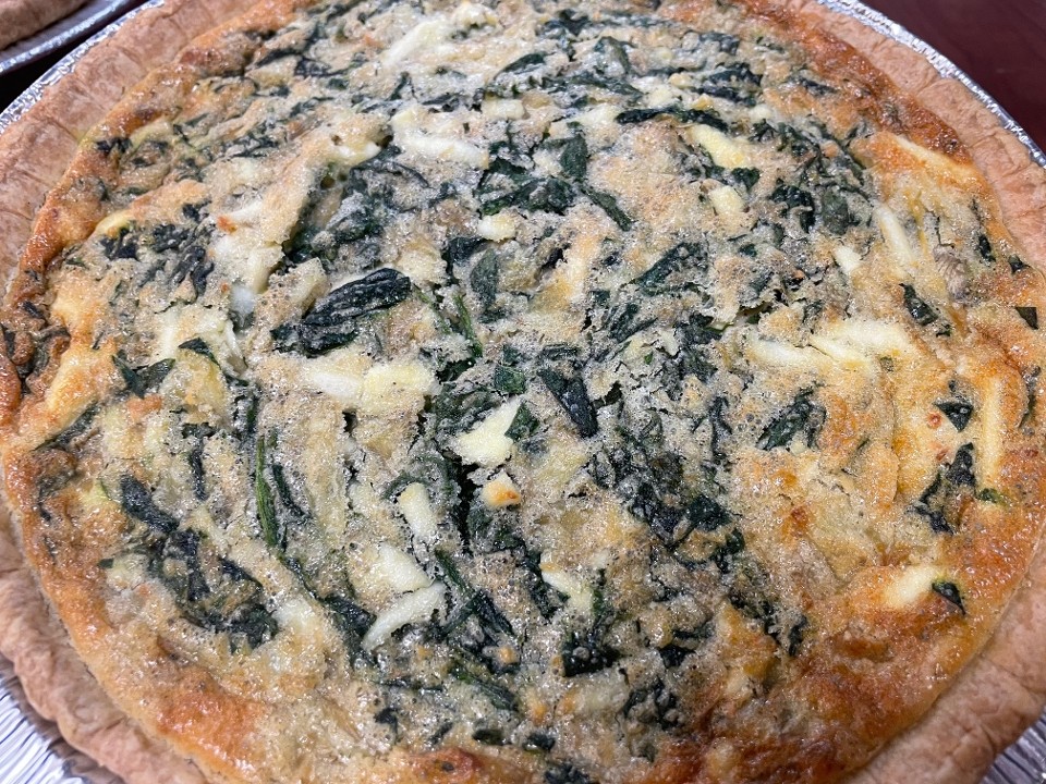 Spinach, Broccoli & Pepper Jack Cheese Quiche (9")