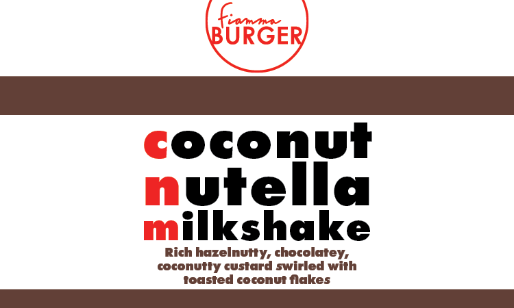 Large Coconut Nutella Milkshake