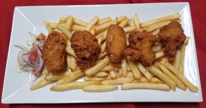 Alitas de Pollo con Papas