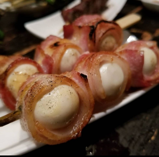 Bacon and Quail Eggs Wrap (2) うずらベーコン串