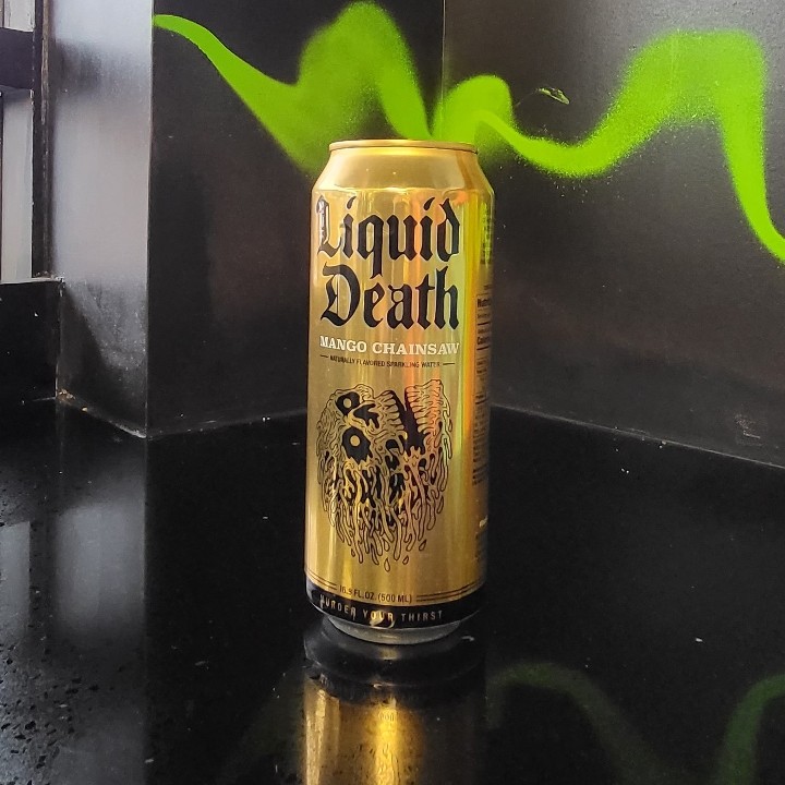 Liquid Death - Sparkling Mango Chainsaw
