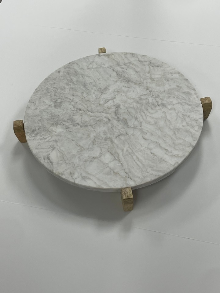 Marble Circle Board w/ Wooden Stand