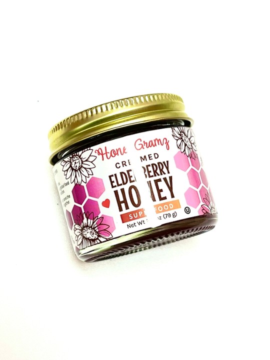 Honey Gramz Creamed Elderberry Honey　6 oz