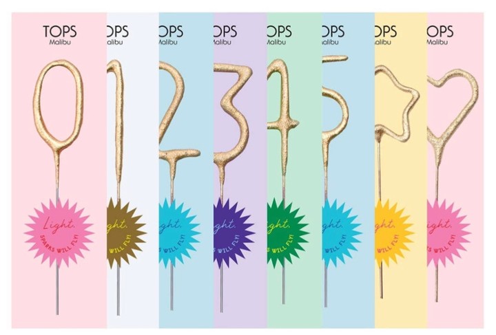 Mini Gold Number Sparkle Candle Wand 0-9