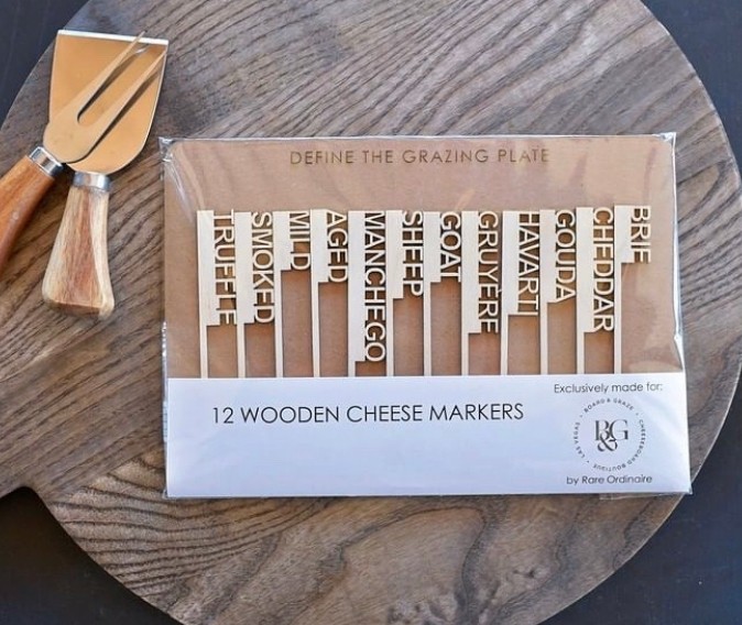 Rare Ordinaire Wood Cheese Markers