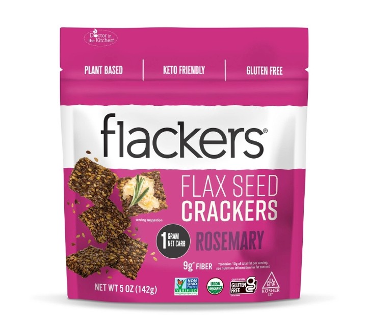 Flackers Flax Seed Crackers, Rosemary