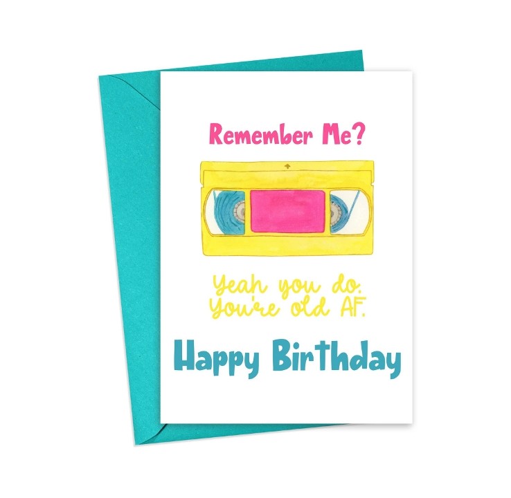 Retro You’re Old Funny Birthday Card