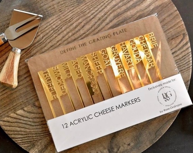 Rare Ordinaire Gold Cheese Markers