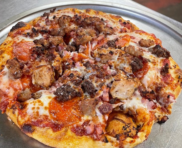 Meaty Madness Pizzas