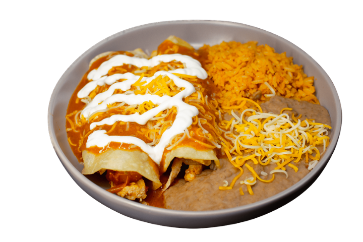 MON - 2 Chicken Enchiladas