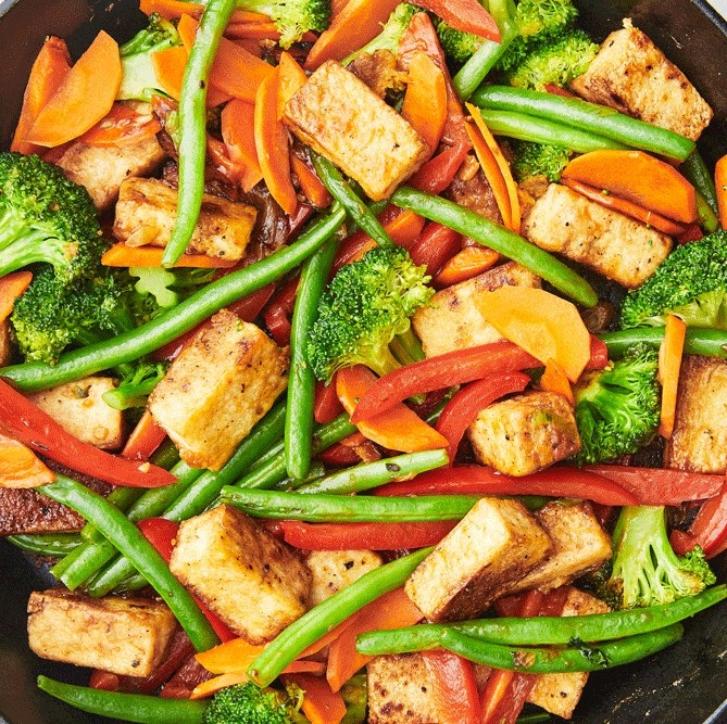 Steamed Tofu with Vegetables