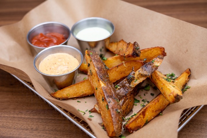 Potato Wedges and Dips
