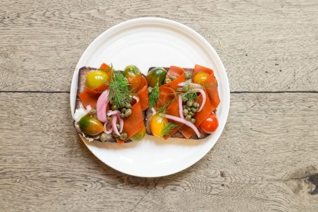 CARROT LOX TARTINE