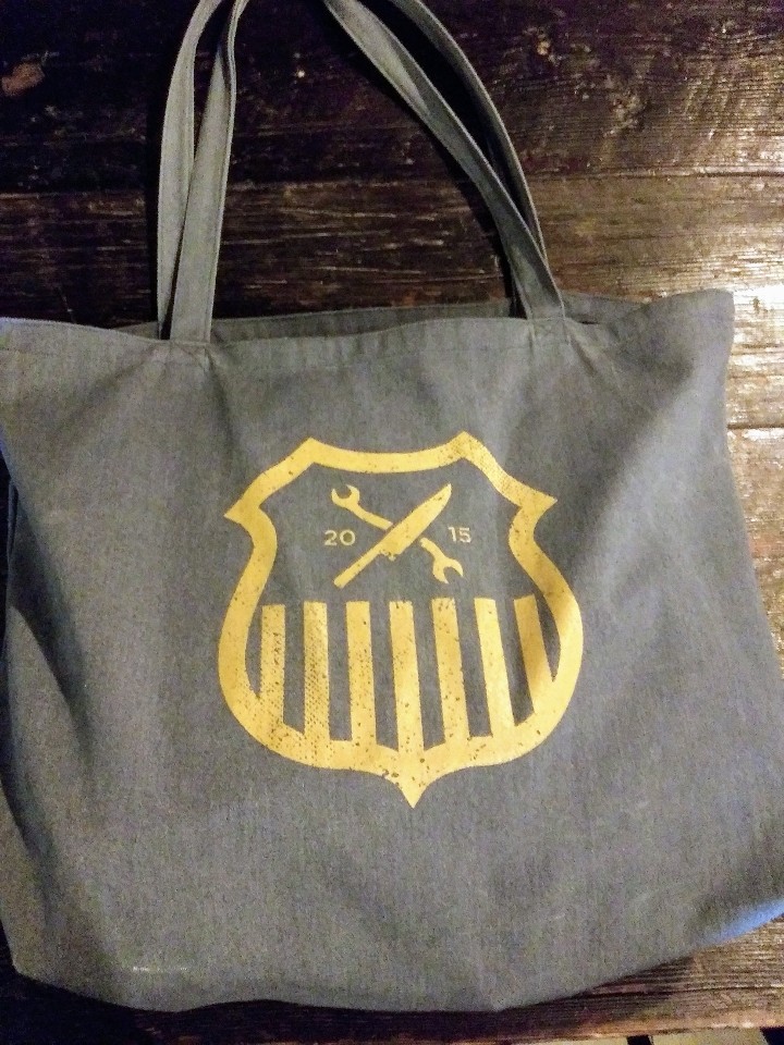 Logo Denim Tote Bag