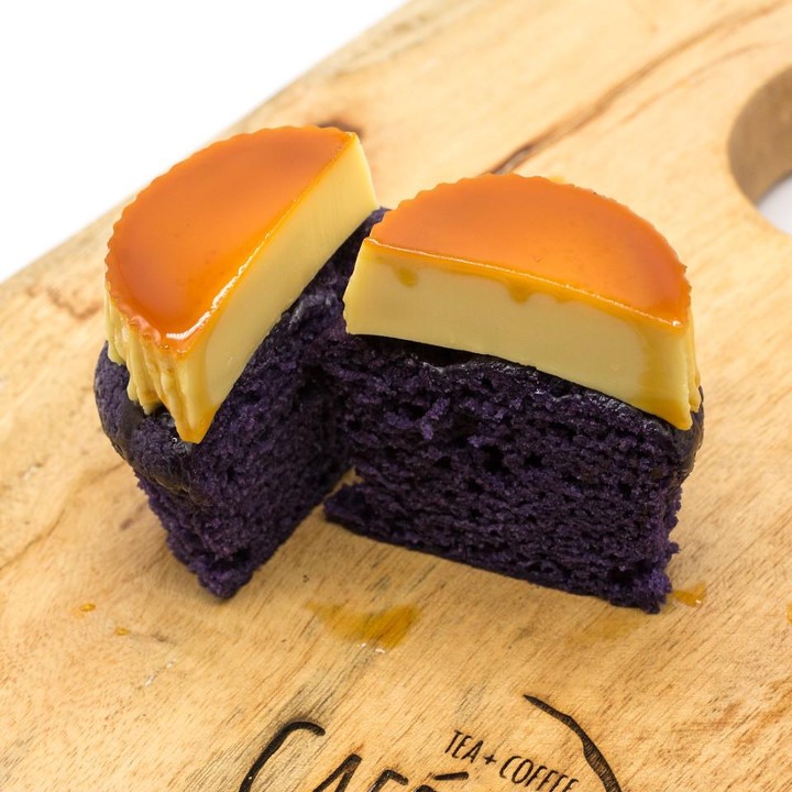 Ube Leche Flan Cupcake