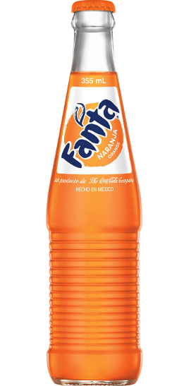 Fanta Orange Soda Glass Bottle