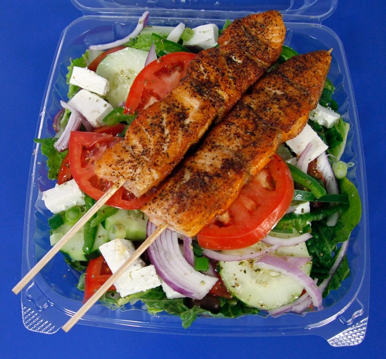 Greek Salad With Salmon