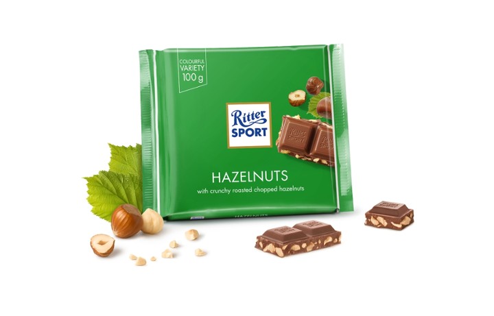 Ritter Sport Milk Chocolate w/ Chopped Hazelnuts