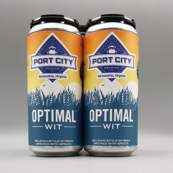 Port City Optimal Wit Cans 4 Pack