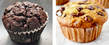 Barenaked Muffin 4-pak - 2 Doub. Choc Chip/2 Banana Chip