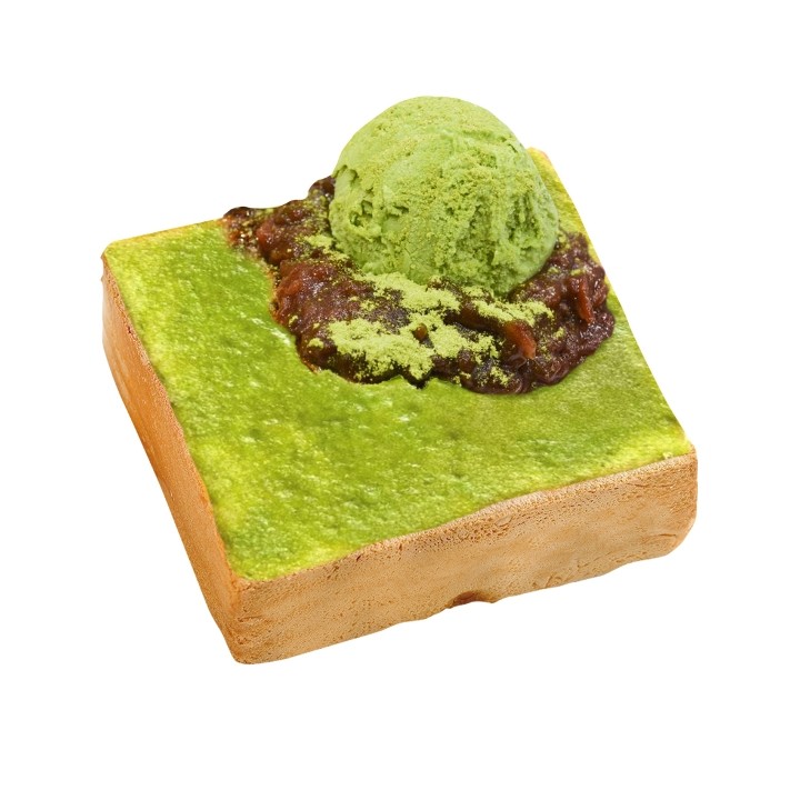 Matcha Red Bean Sweet Butter Toast