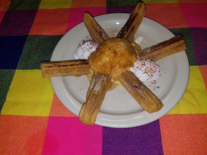 Churros con Helado