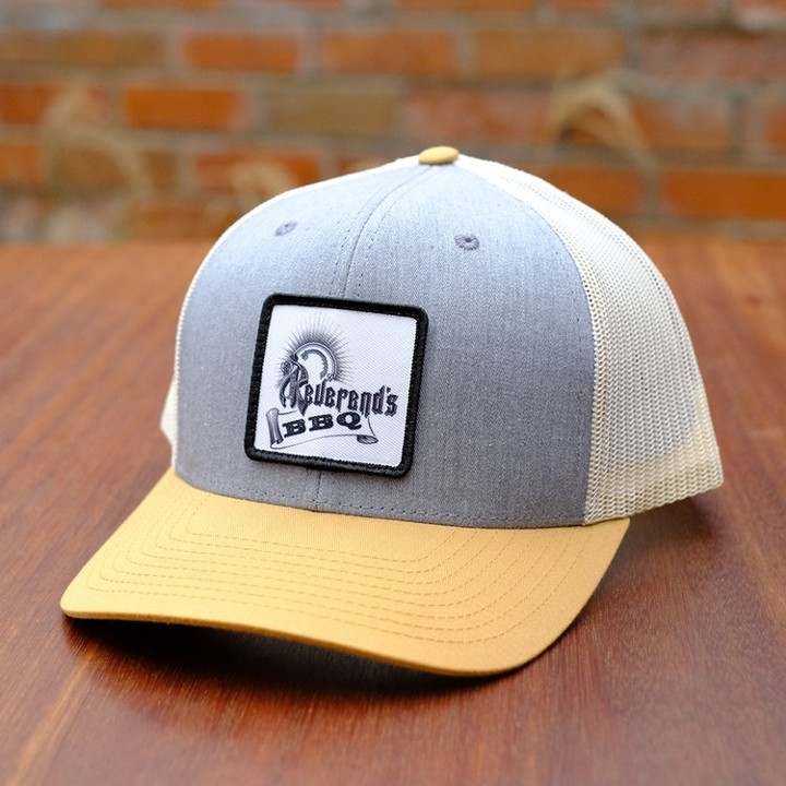 Reverend's Trucker Hat - Grey & Yellow
