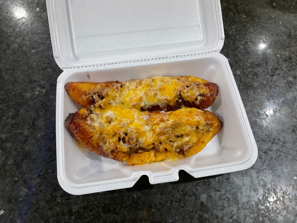 Canoe - Sweet plantain filled with meat, cheese or vegetables
