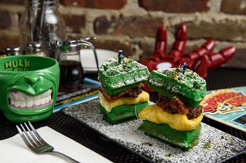 The Hulk Waffle Sandwich