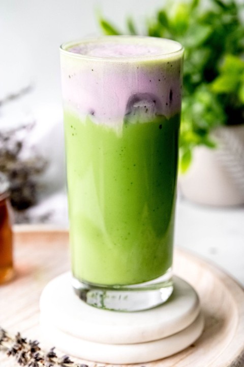 Lavender Honey Cold Foam Iced Matcha