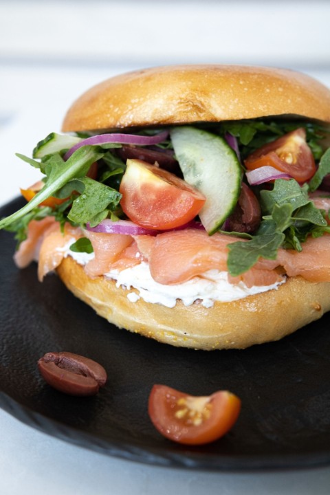 Lox and Cream Cheese Bagel