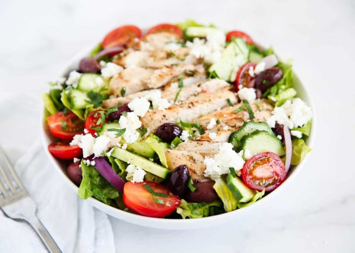Large Greek w/Grilled Chicken
