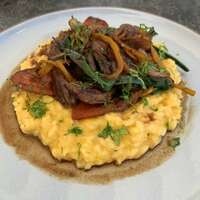 Beef Filet Over Yellow Aji Pepper Risotto