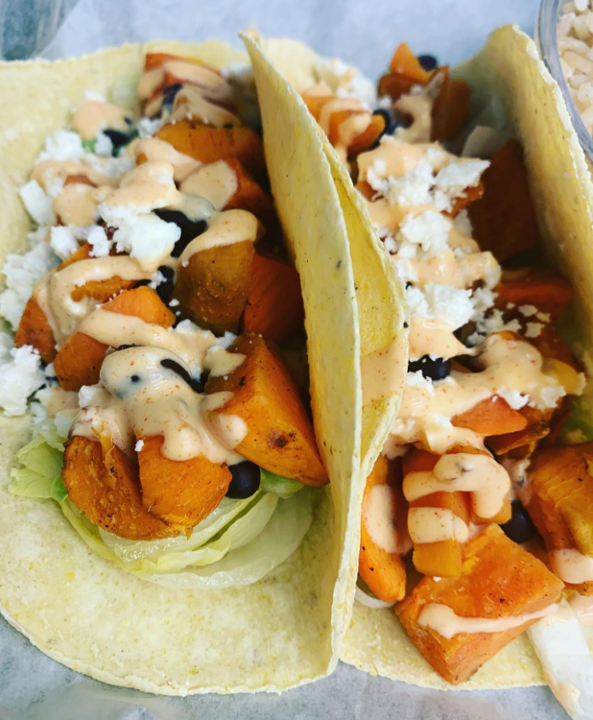 Sweet Potato and Black Bean Taco Duo