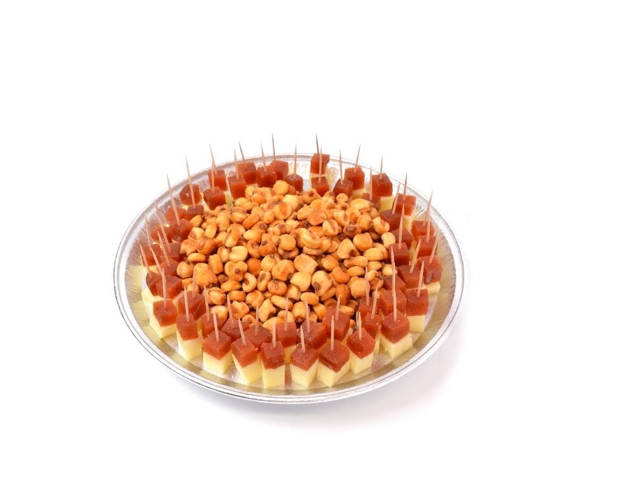 Cheese with jelly quince on tray. Typical spanish appetizer. snack