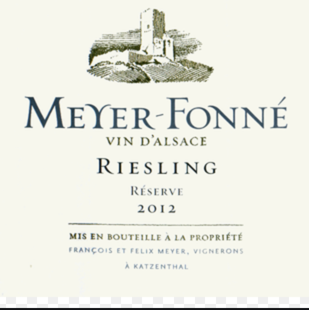 Riesling, Meyer-Fonné Reserve, Alsace, France (Bottle)